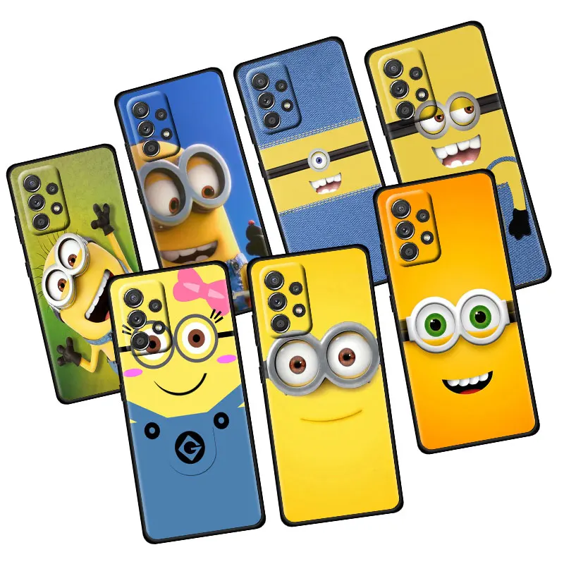 

Cover Case for Samsung Galaxy A12 A51 A32 A50 A42 A21s A71 A52 A72 A52s A53 A71 4G 5G Luxury Despicable Me Minions Cartoon