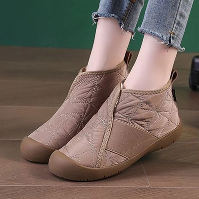 Женские ботинки зимняя новая женская обувь без шнуровки легкие ботильоны на