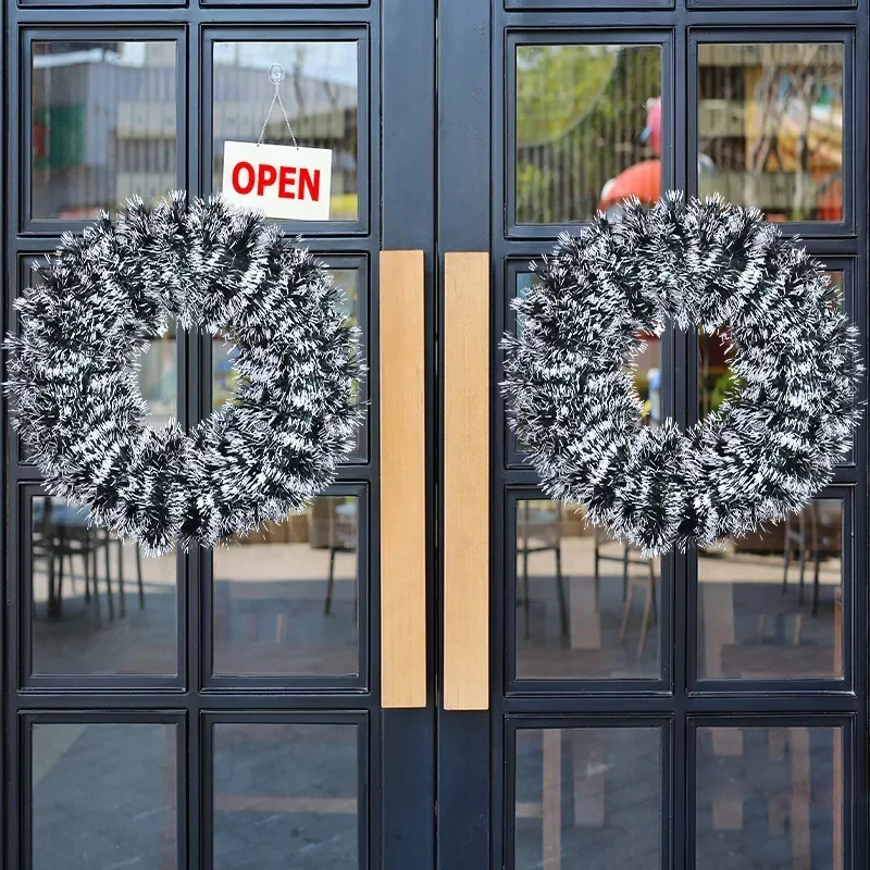 Новый рождественский венок из ленты декор 42 см шерстяная лента цветочный