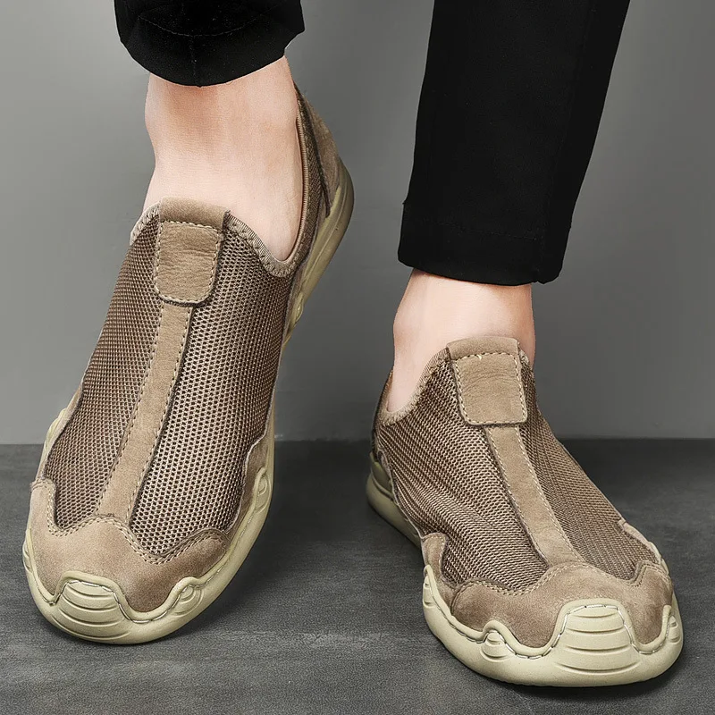 

Summer New Mesh Breathable Men Casual Sport Shoes Simple Running Shoes Men Shoes Hollow Out Sneakers Flat Heel Comfortable Tenis