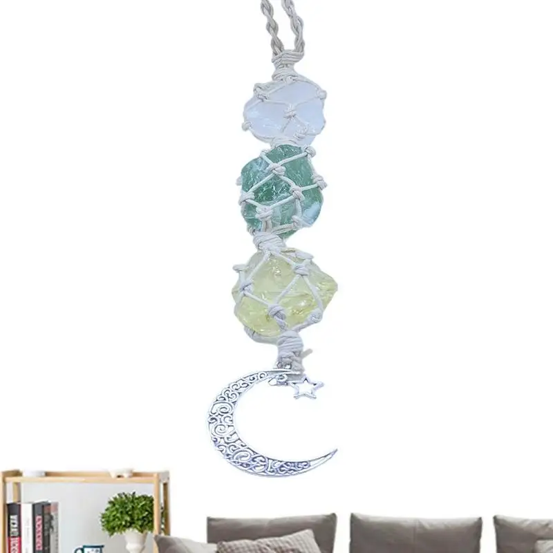 

Hanging Crystals For Car Feng Shui Hanging Ornaments With 3 Crystal Stones Beautiful Decorative Wall Ornament For Home Decor Car