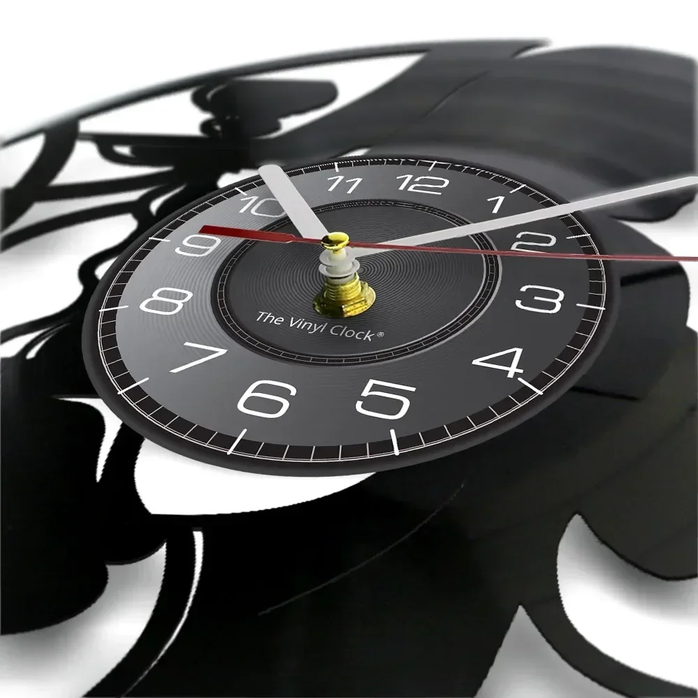 Настенные часы с виниловой пластиной для кальяна художественное искусство на