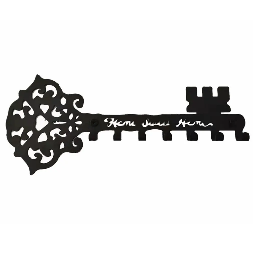 

Wall Key Holder 7- Hooks Decorative Metal Hooks For Entrance Door Kitchen Garage Organize House Vehicle Keys Vintage Decor