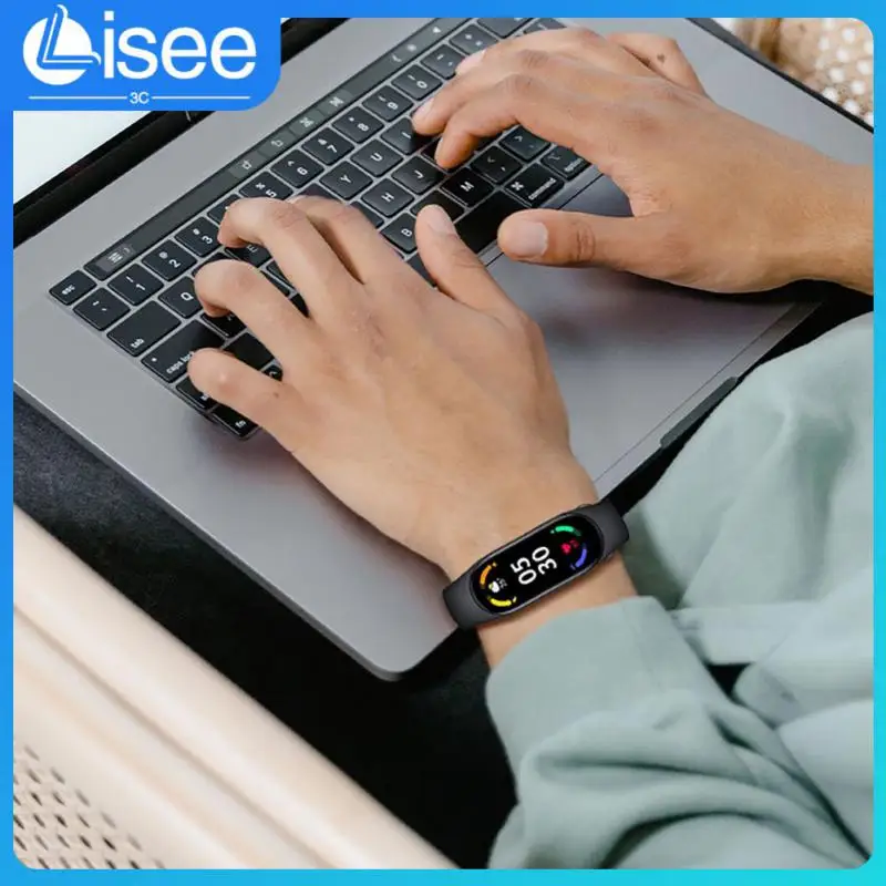 

Sweat Proof Smartwatch Bracelet Colorful For Mi Band 7 Watchband Silicone Watchband Breathable Replacement Wristband Sport Belt