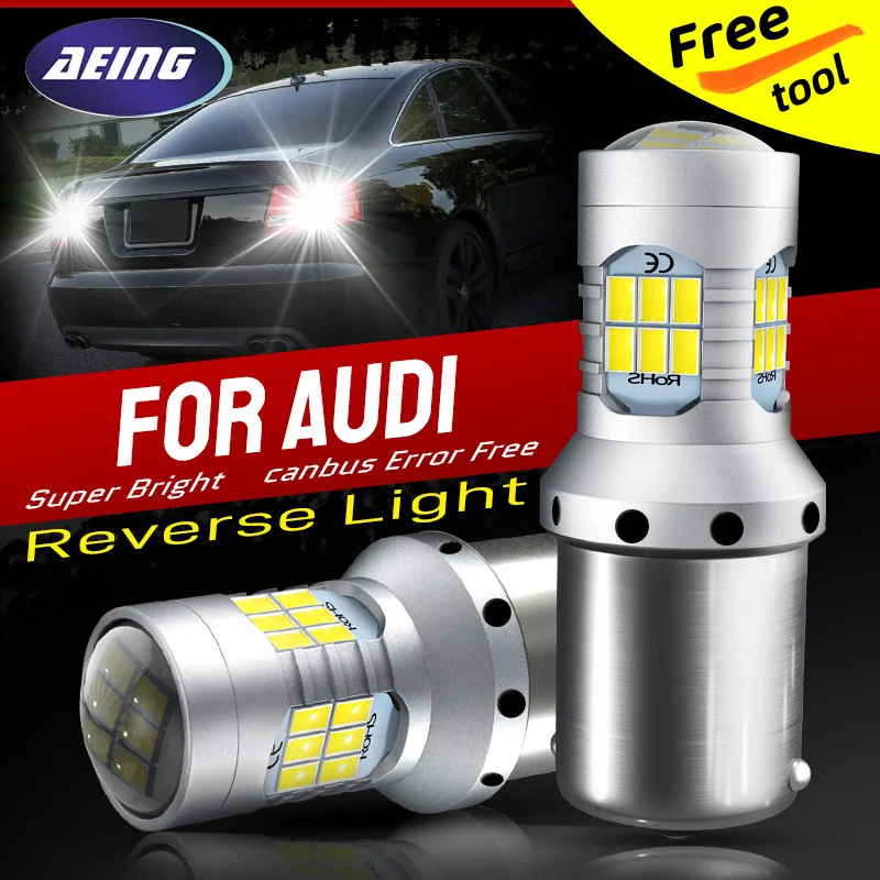 2pcs LED Reverse Light Blub Backup Lamp 1156 P21W 7506 BA15S No Error For Audi A3 8L 8P A4 B5 B6 A6 TT 8N S6 S8 RS6 RS4 C4 C5 S4