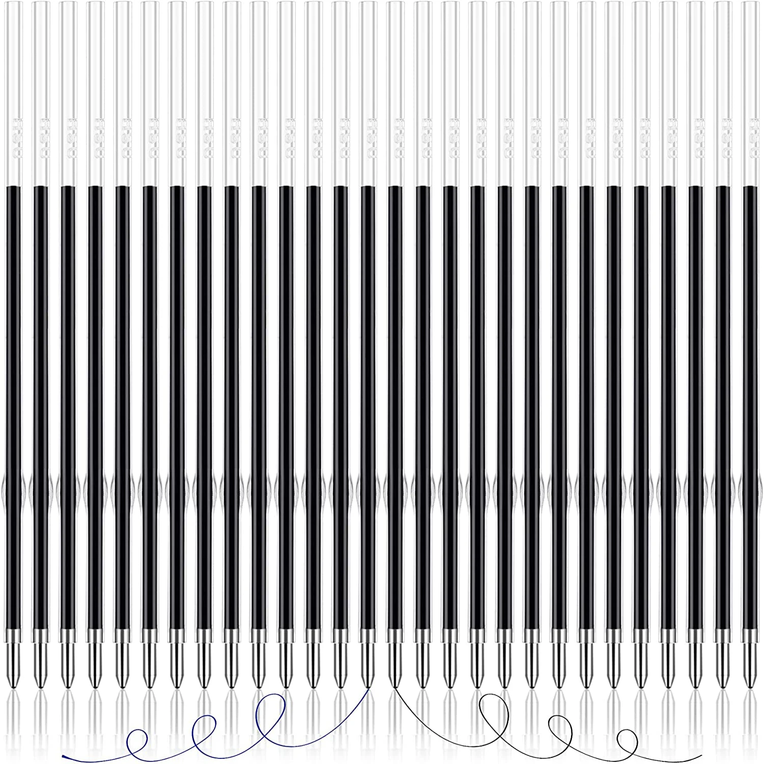 100Pcs/Lot 9.8Cm Length Ballpoint Pen Refill Smooth Writing Black Blue Replace Ink PH2016