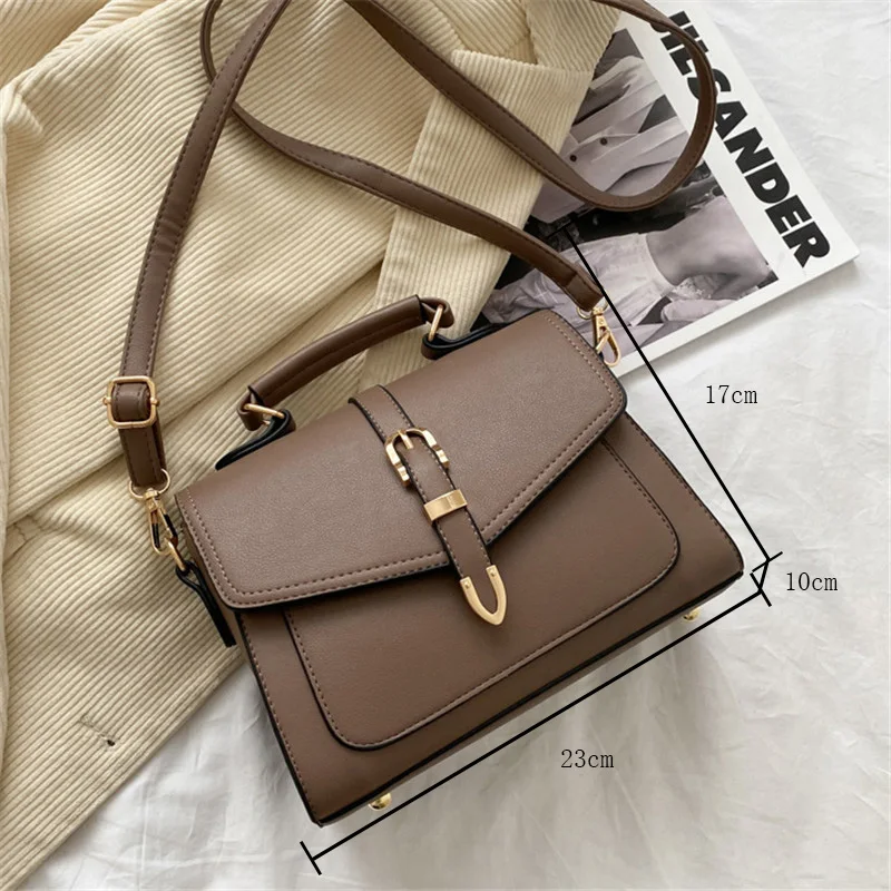 Women Bags Designer Vintage Leather Shoulder Bag Female Flap Sac A Main Crossbody Bags Ladies Messenger Bag Luxury Handbag Solid