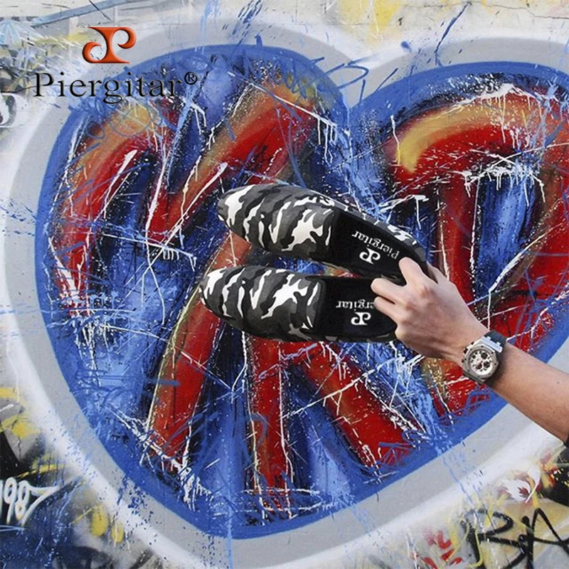 

Летние Новые камуфляжные мужские лоферы Piergitar в Военном Стиле, классические слипоны ручной работы в английском стиле, Мужская обувь для курения, 2022