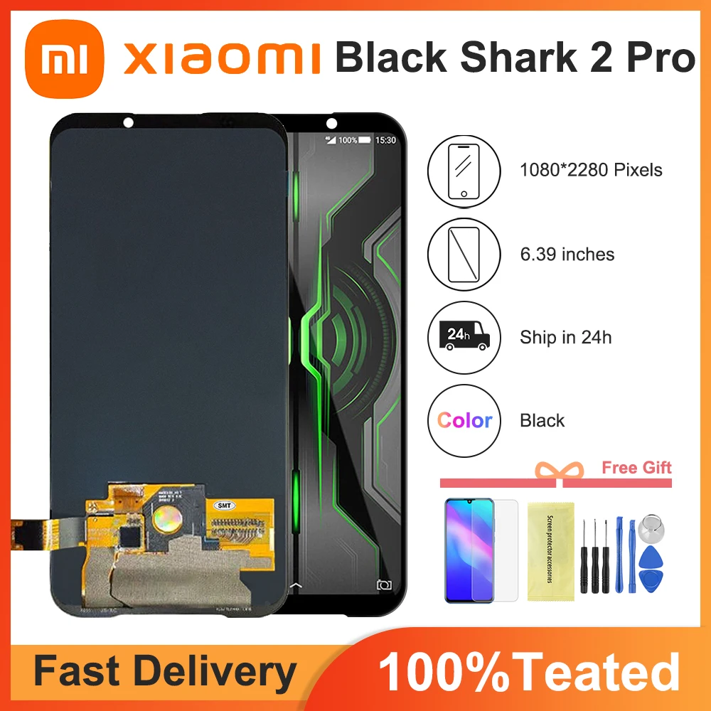 

6,39 ''Super AMOLED для Xiaomi Black Shark 2 Pro, ЖК-дисплей, сенсорный экран, цифровой преобразователь в сборе