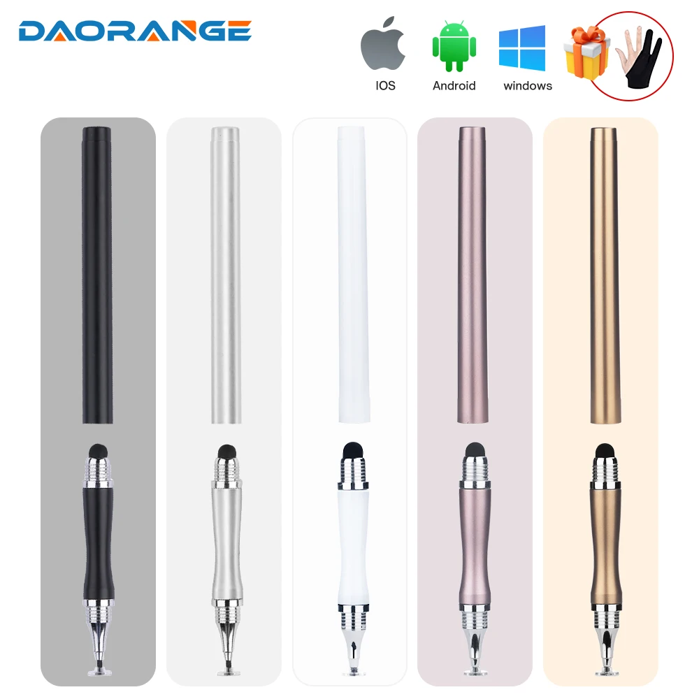 

2in1 Universal Stylus Pen For Android iOS Touch Pen For iPad iPhone Samsung Xiaomi Lenovo Tablet Smart phone Pencil Accessories