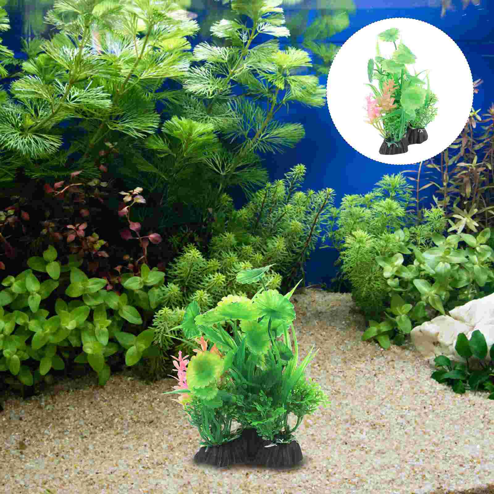 

Aquarium Ornament Fishtank Green Decor Landscape House Supplies Resin Accessory Pet Reptile Artificial Plants