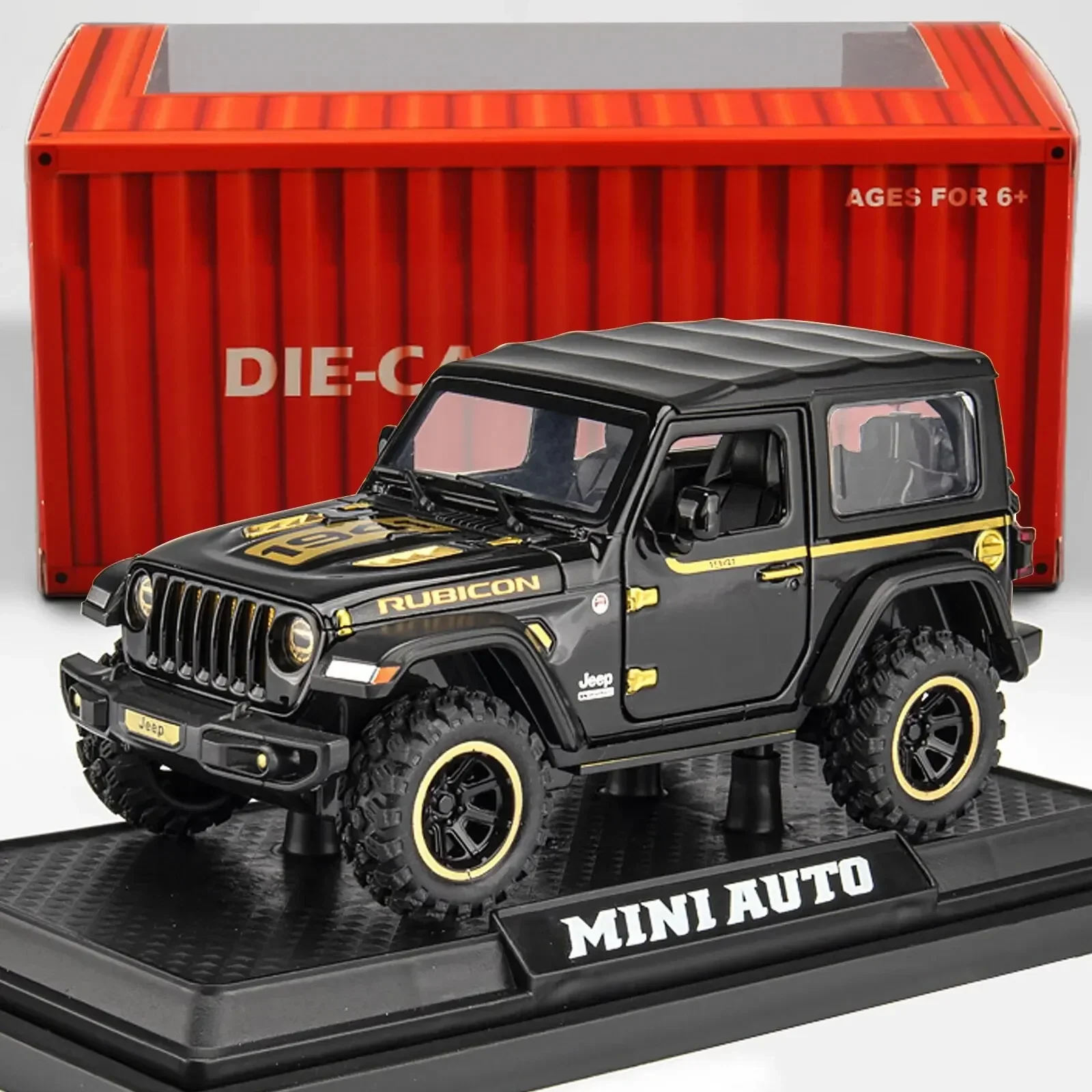 Внедорожная 7-дверная модель игрушечного автомобиля Wrangler литая под давлением