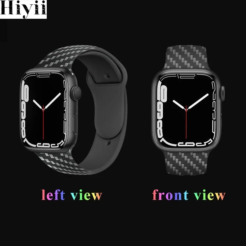 Ремешок из углеродного волокна для Apple Watch Band 40 мм 44 мм 45 мм 41 мм iWatch 6 5 4 3 SE, браслет для смарт-часов Apple Watch Series 7