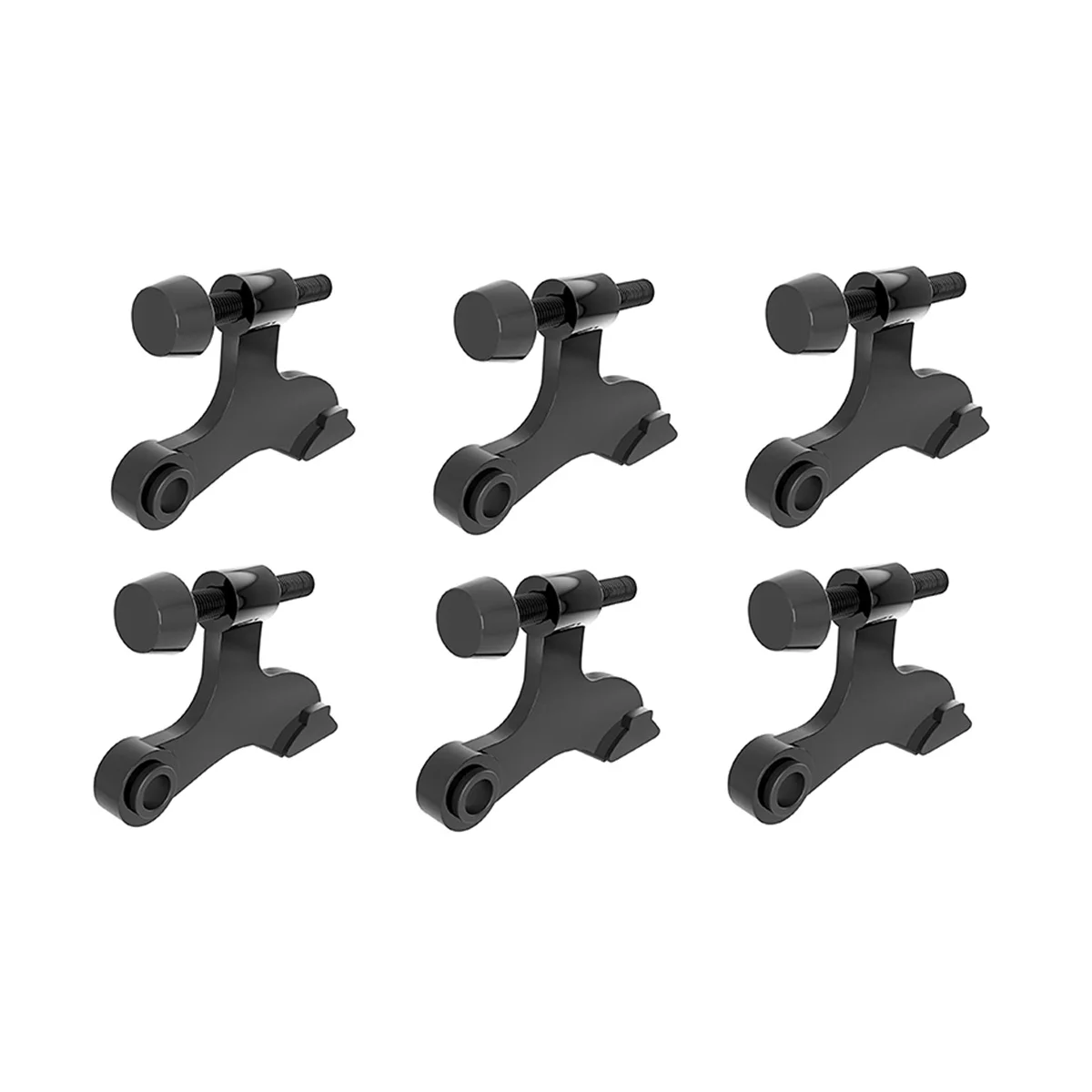 

6Pcs Hinge Pin Black Door Stopper Adjustable Heavy Duty Hinge with Rubber Bumper To Reduce Potential Damage Wall Dents