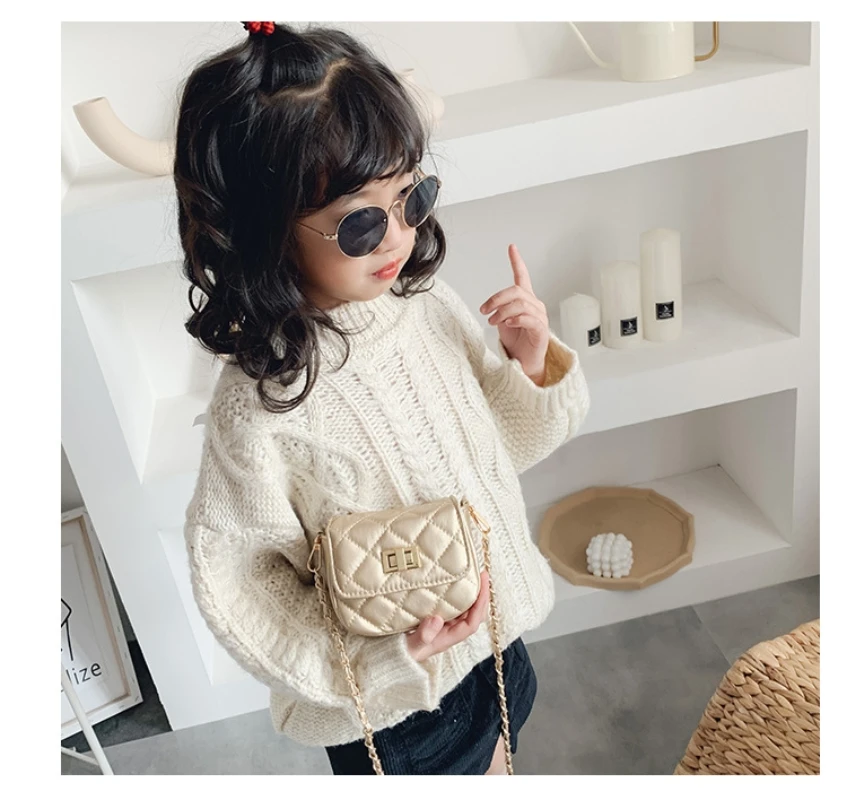 Mini Crossbody Bags for Children Fashion Designer Branded Coin Purses and Handbags Pu Leather Shoulder Messenger Bag