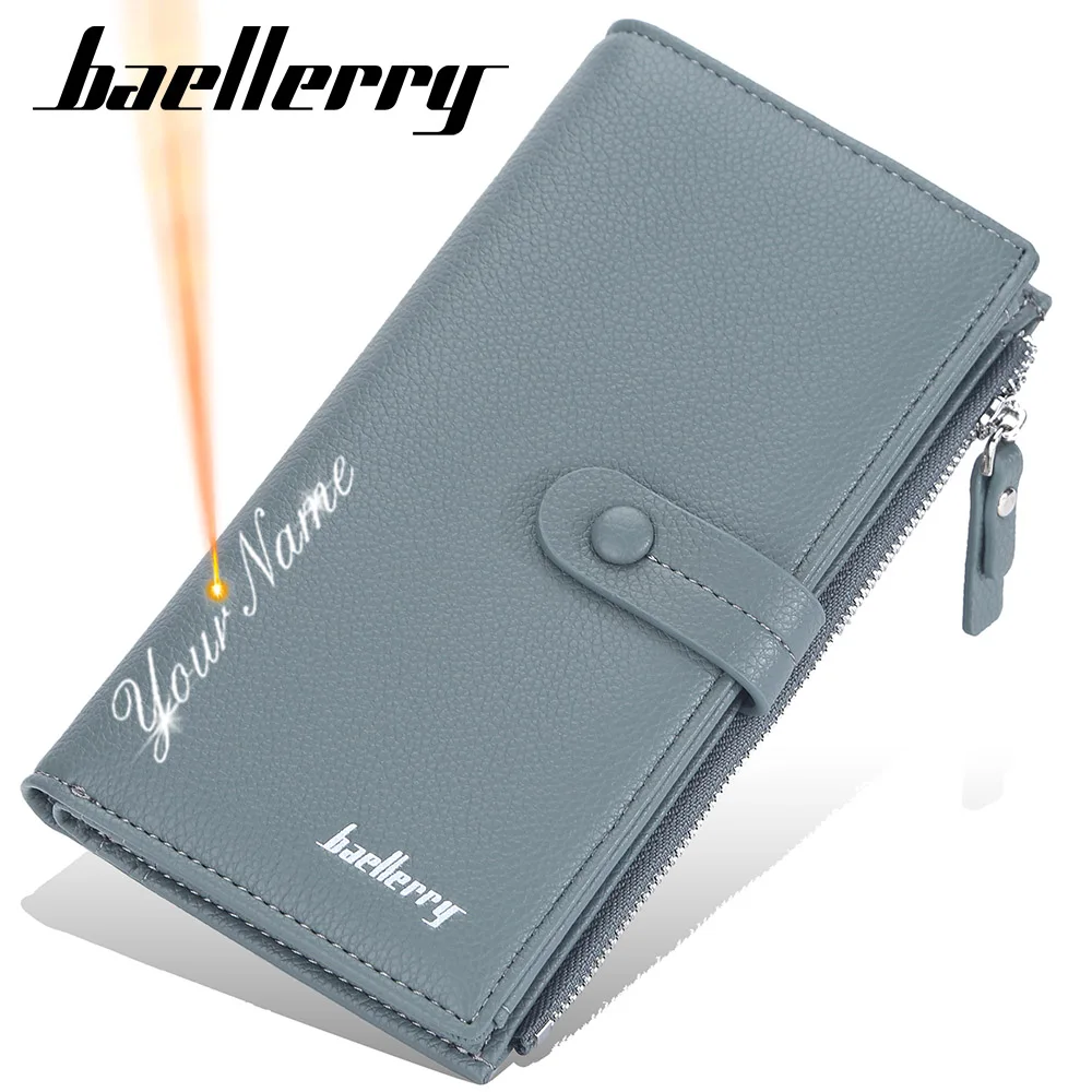 

Baellerry Women Wallets New Name Customized Top Quality Card Holders Classic Female Purse Zipper Wallet For Girl