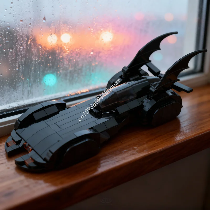 Фото 325 деталей MOC Super Heroes DCD Бэтмобиль Бэтмена: Легендарный Темный рыцарь, конструктор, игрушка для сборки, подарок на Рождество №1