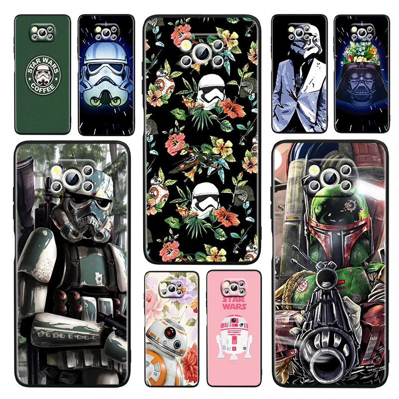 

Star Wars Robot Space For Xiaomi Poco M4 X3 F3 GT NFC M3 C3 M2 F2 F1 X2 Pro Mi Play Civi Soft Silicone Black Phone Case Fundas
