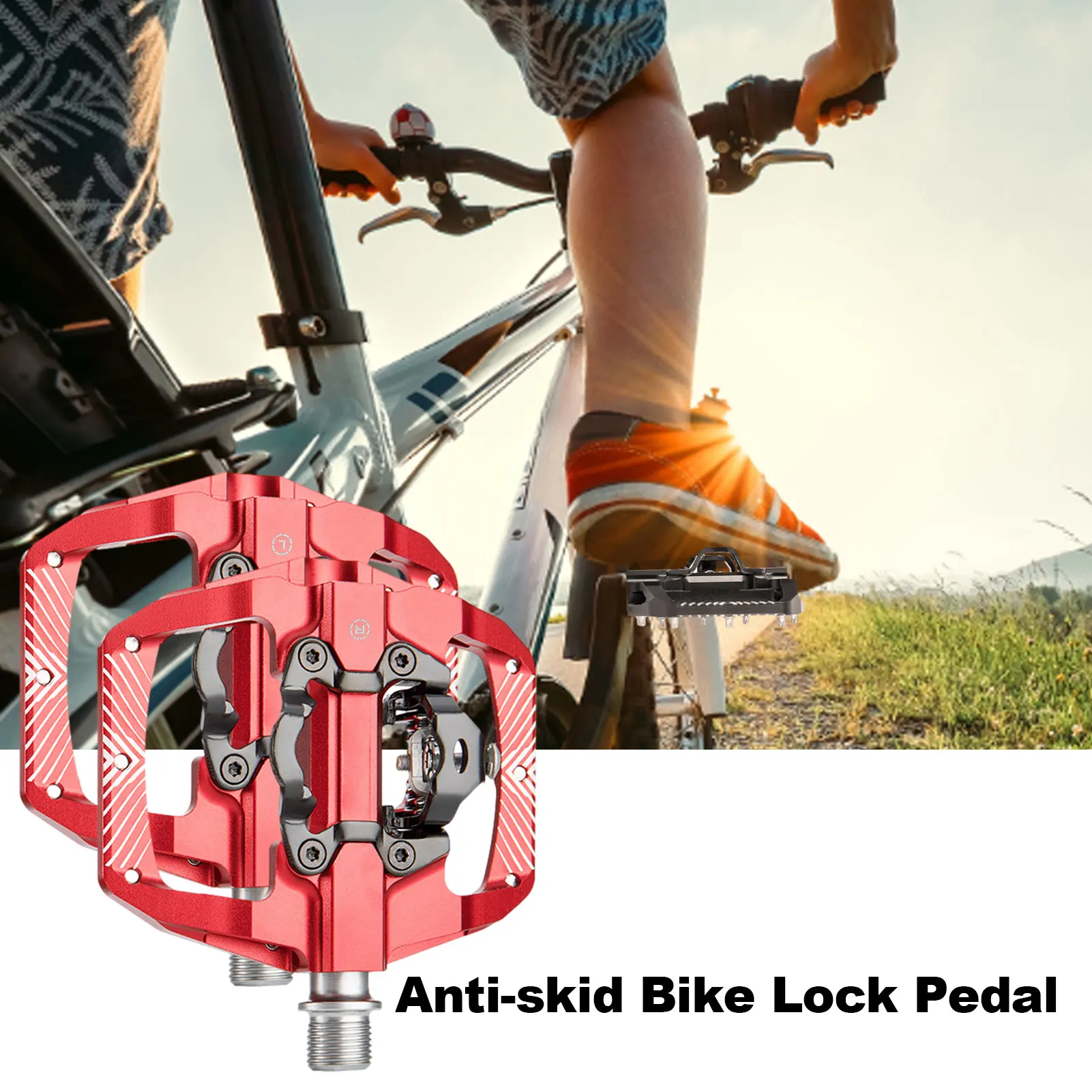 

For CX-159 Bearings Bike Pedals Non-Slip MTBPedals Aluminum Alloy Bearing Pedal Waterproof Cycling Accessories 2PCS
