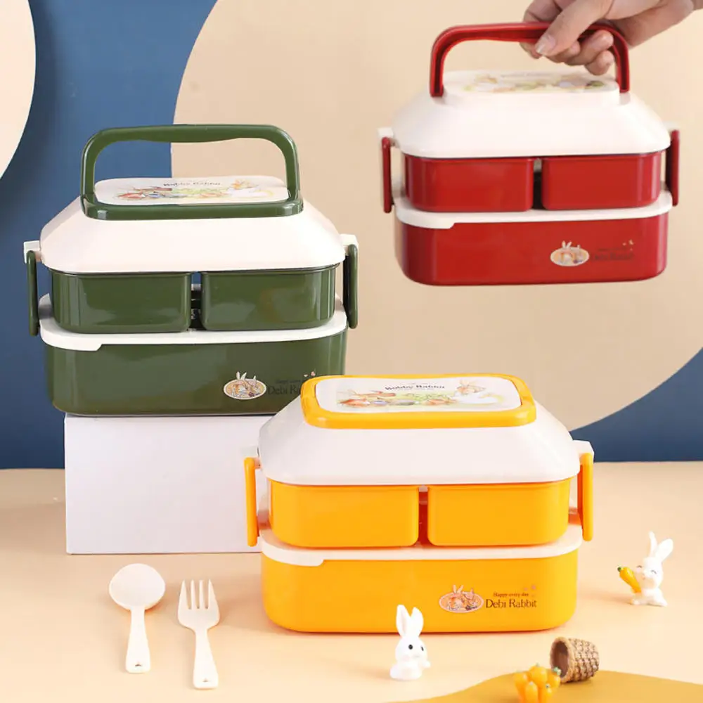 

New Portable Lunch Box For School Kids Picnic Bento Box Microwave Food Box With Soup Cup Bag Compartments Storage Containers
