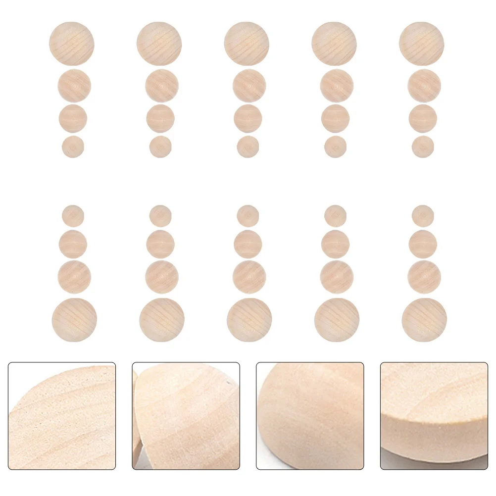 40 шт. бревенчатые полукруглые бусины полудеревянный шар пустые разделенные