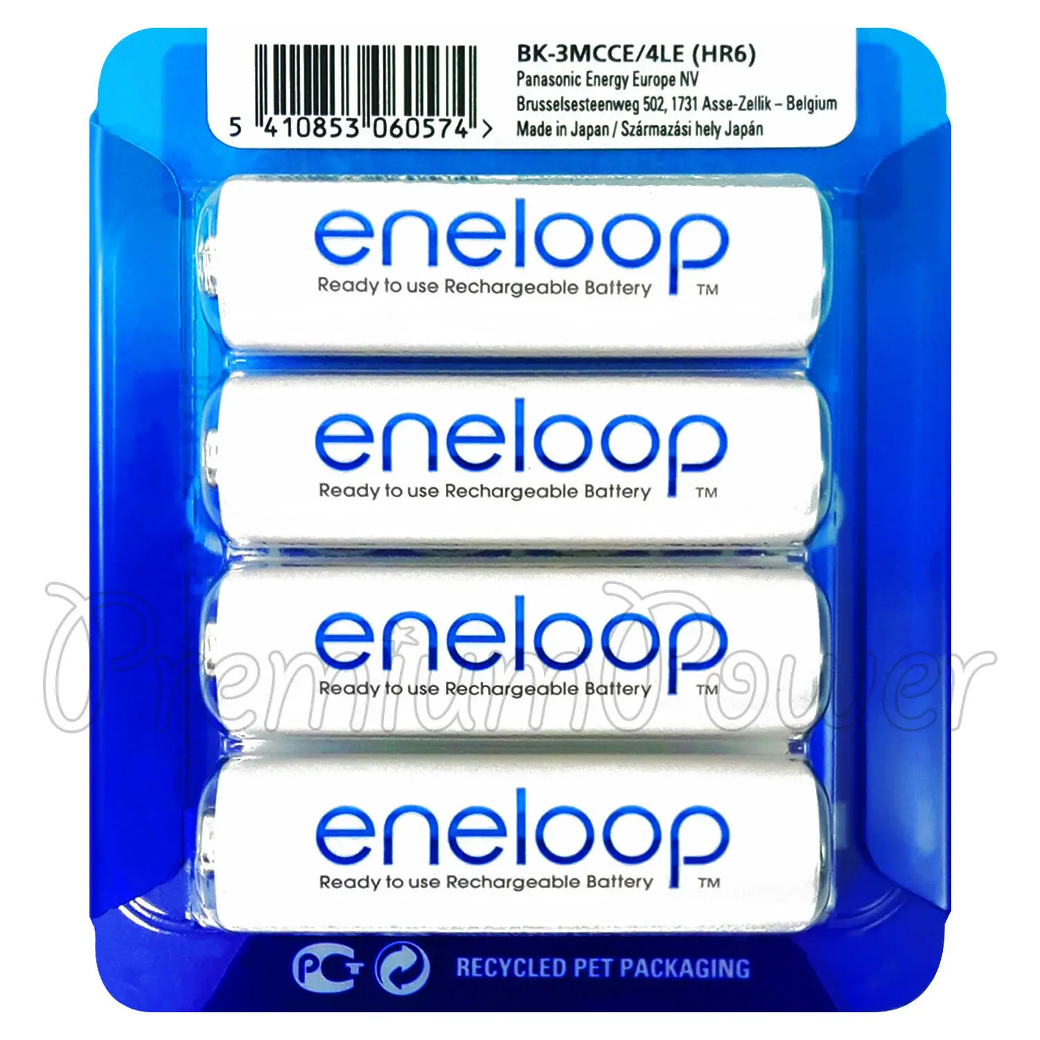 

4 x Panasonic eneloop AA 1900 mAh batteries BK-3MCCE/4LE NiMh Rechargeable HR03