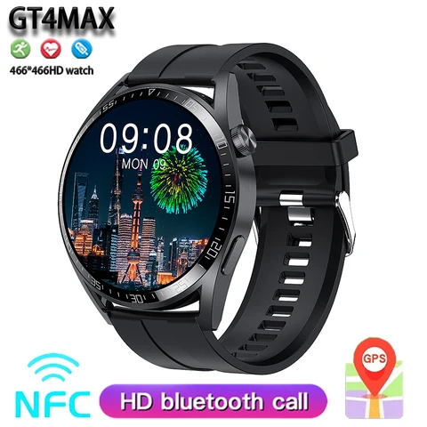 Смарт-часы GT4MAX, 1,5 дюйма, HD, GPS, IP68