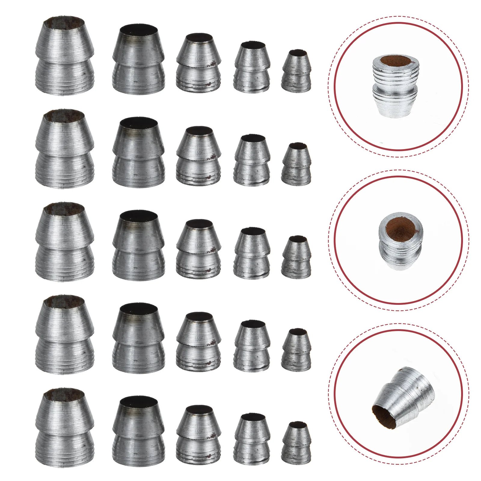 

25Pcs Practical Round Steel Wedge for Claw Hammer Round Handle Wedges