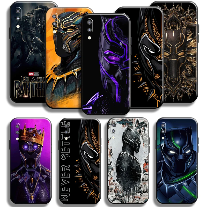 

Marvel Avengers Black Panther For Samsung Galaxy M10 Phone Case Carcasa TPU Soft Full Protection Cover Liquid Silicon Cases