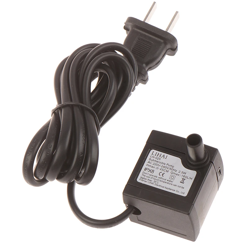 

AC 220V 3W US Plug Submersible Water Pump Aquarium Fountain Air Fish Pond Tank