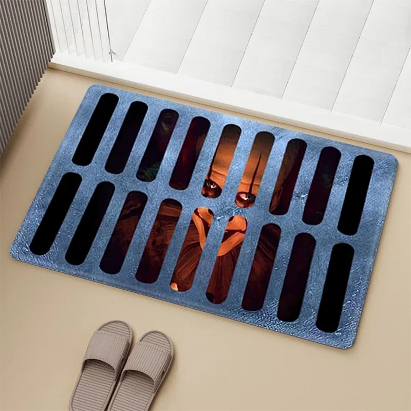 

Clown Trap Horror Bathroom Mat Halloween Rugs 3D Illusion Entrance Doormat Carpets Room Mats Design Carpet Prayer Rug Bath Foot