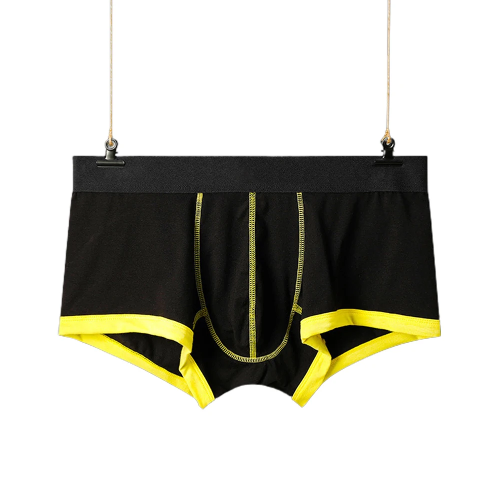

Men's Soft Trunks Boys Sexy U Convex Pouch Underwear Boxer Briefs Cotton Breathable Panties Lingerie Slip Homme Sleep Bottoms