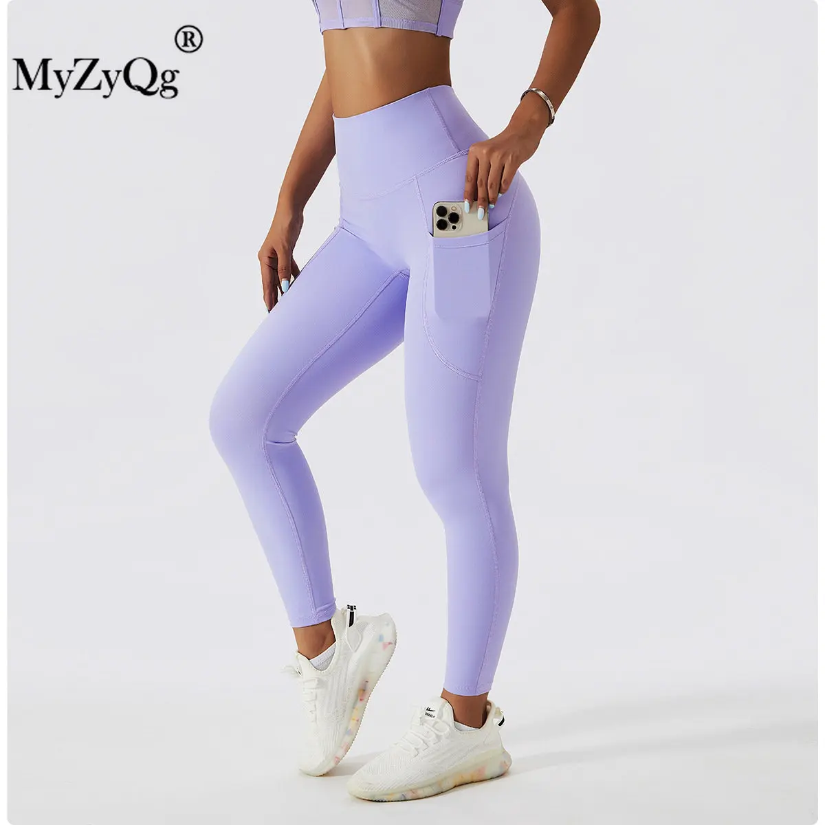 

MyZyQg Women Quick Dry Yoga Pants Pocket Fitness Hip Lift Cycling Running Sports Tights Leggings Bottoming