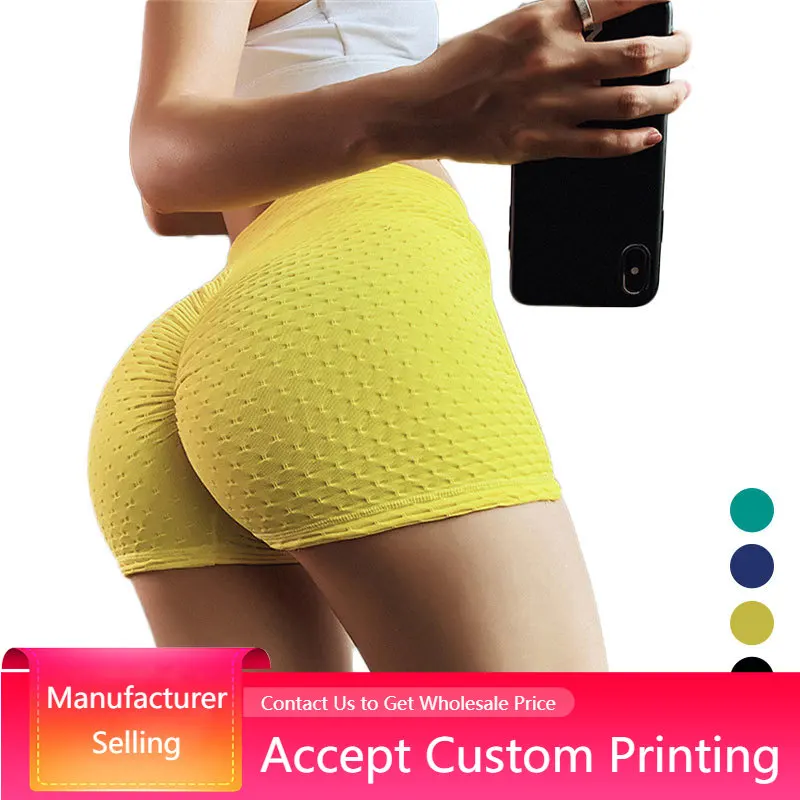 Ladies Leggings Fitness Seamless Hip Lift Tight Casual Sport Shorts Gym Yoga Jacquard Workout