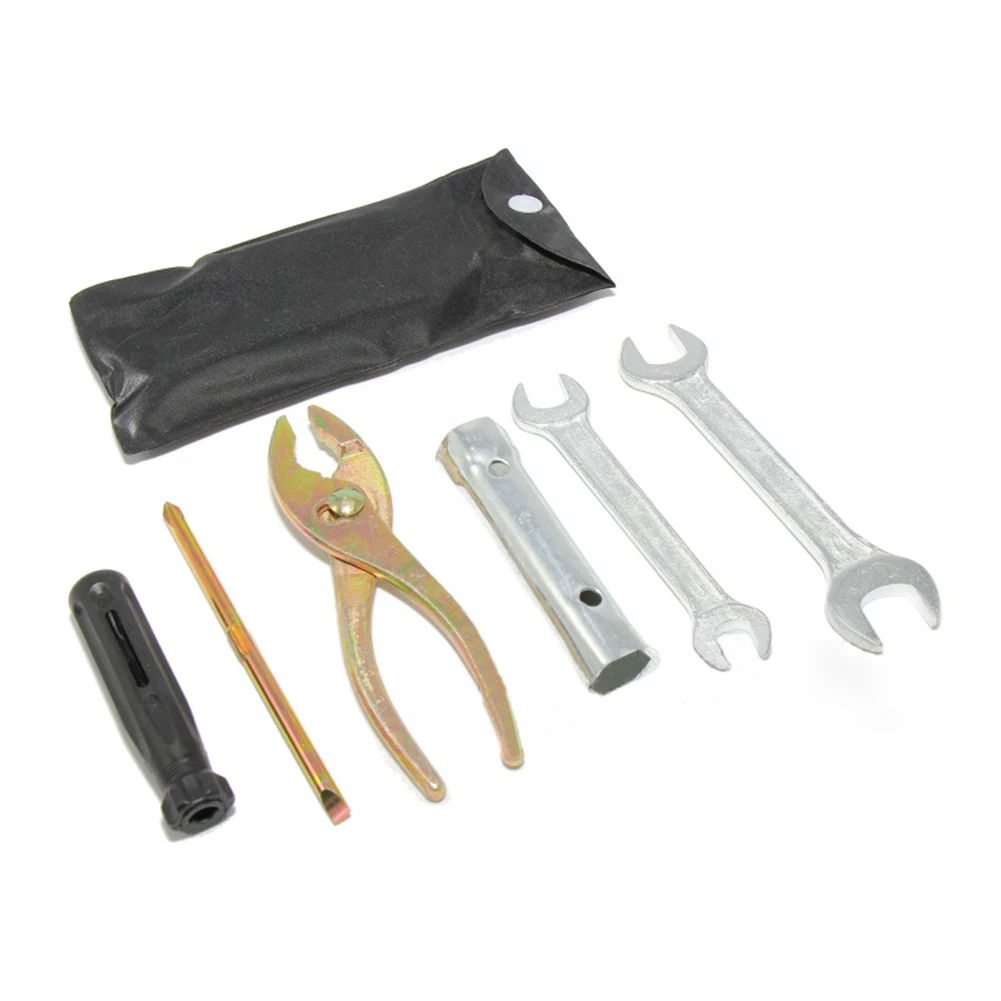 

6pcs Universal Fit Riding Portable For Motorcycle Vise Practical Home Outdoor Manual Wrench Mechanic Iron Repair Tool Kit