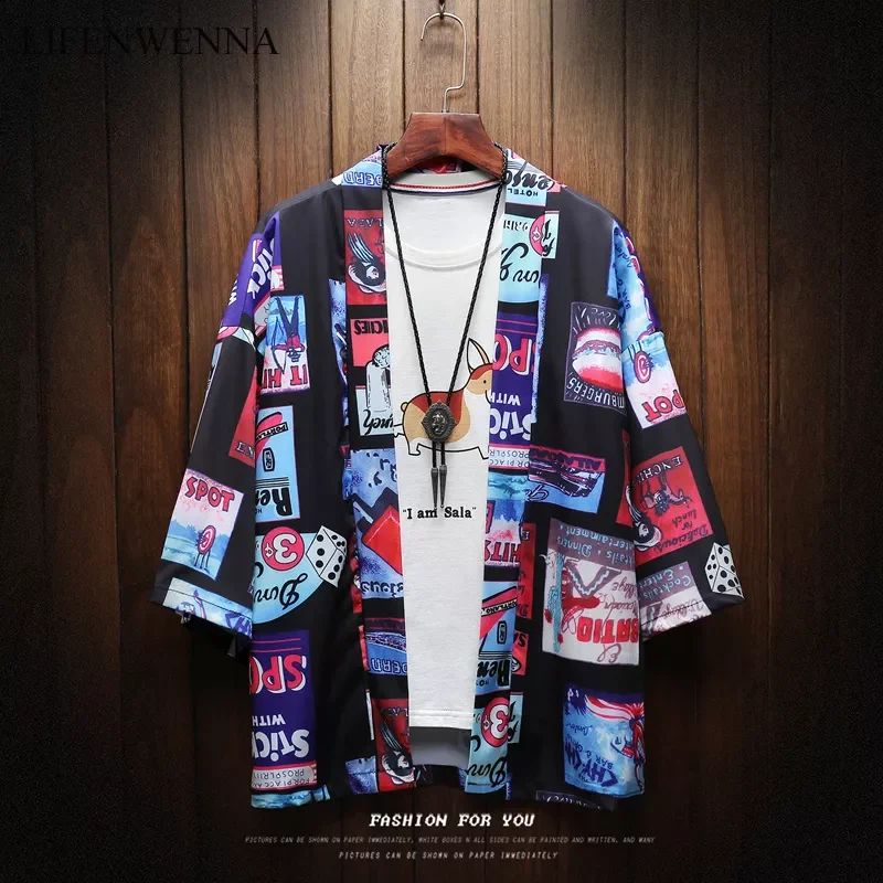 

Japanese Streetwear Short Sleeve Polos Men Hip Hop Ukiyoe Casual Polo Shirt 2021 Man Summer Fashion Soft Hawaiian Polos Shirts
