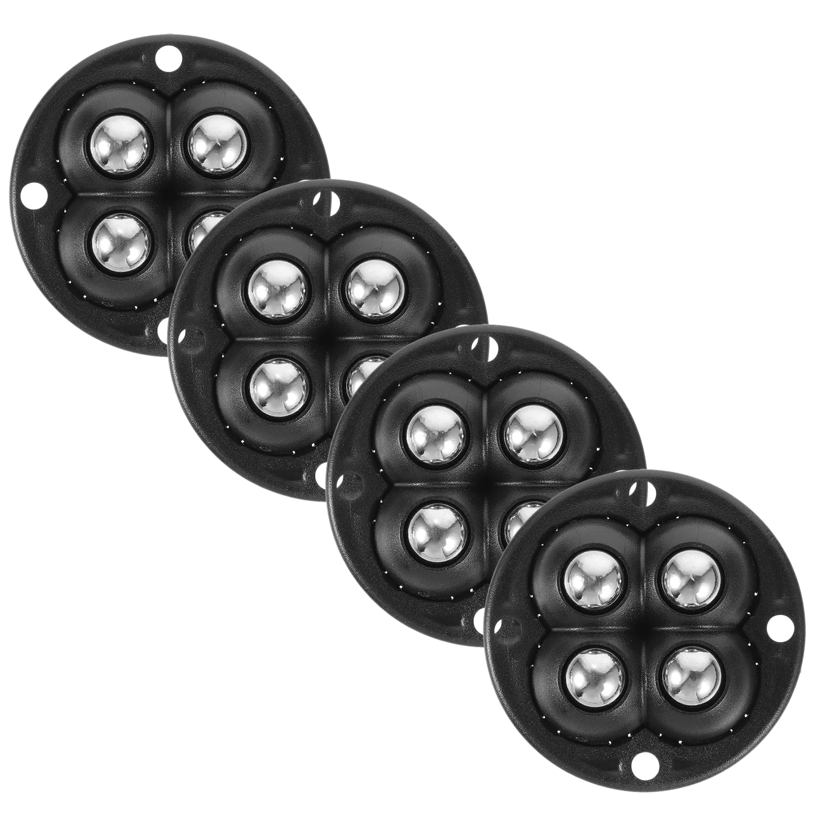 

4pcs Sticky On Wheel Smooth Swivel Caster 4-ball Self Adhesive Wheel Mini Caster