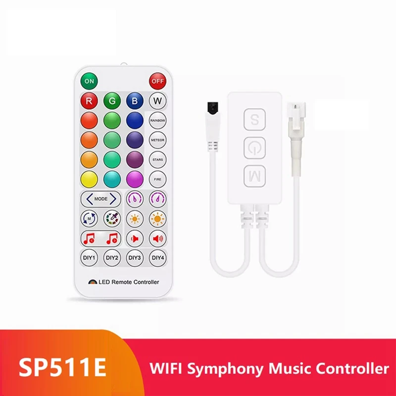 

SP511E Wifi Music LED Controller For WS2812 WS2811 Addressable Pixel RGB LED Strip