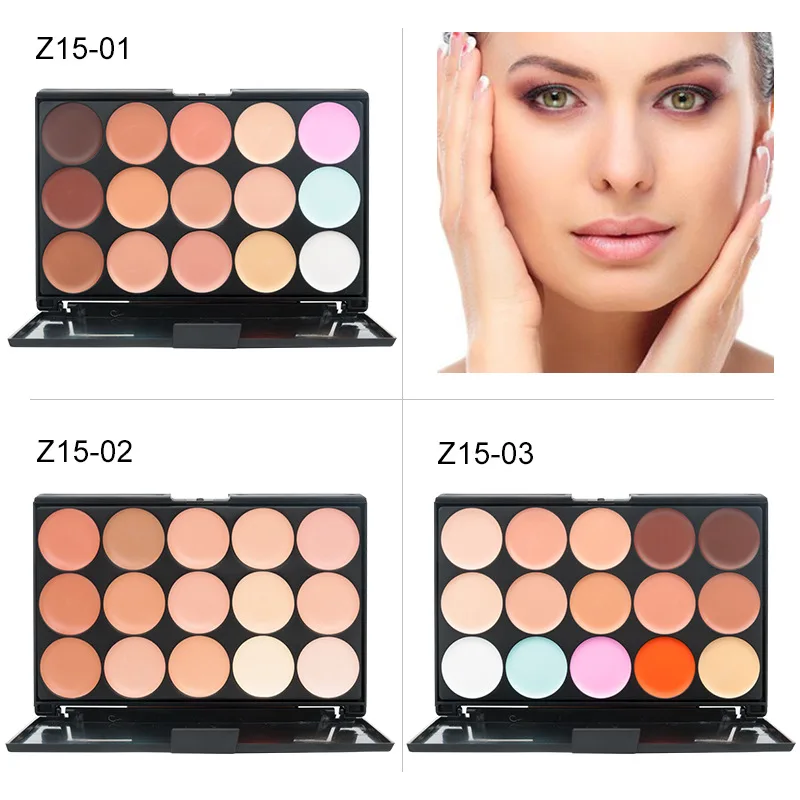 

15 Color Concealer Contouring Correcteur Maquillage Cream Based Palette Anti Cernes Makeup Cosmetic Sponge Puff Cosmetics Raben