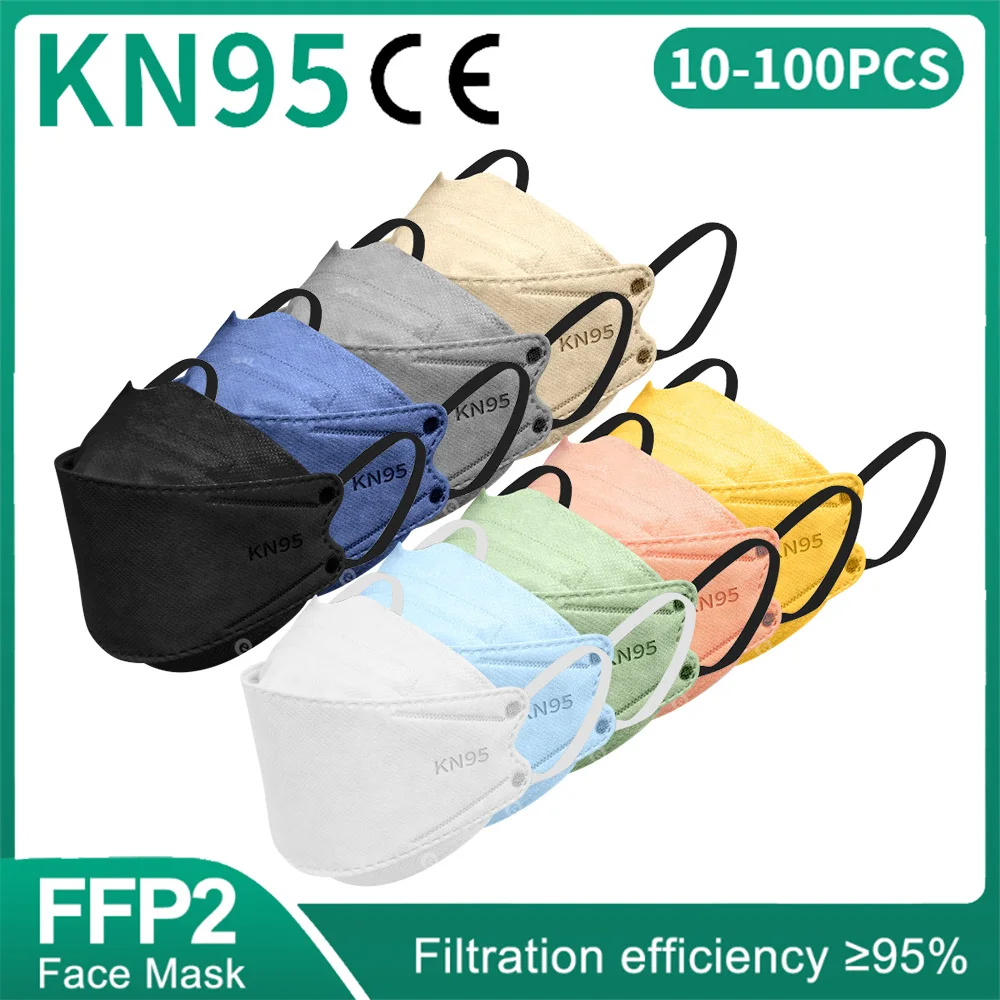 

Korean FPP2 Masks Adult Masque KN95 Masken FFP 2 FFP2 Mascarillas FP2 FFP2MASK CE 4 Layers Protective Face Mask Respirator FFP3