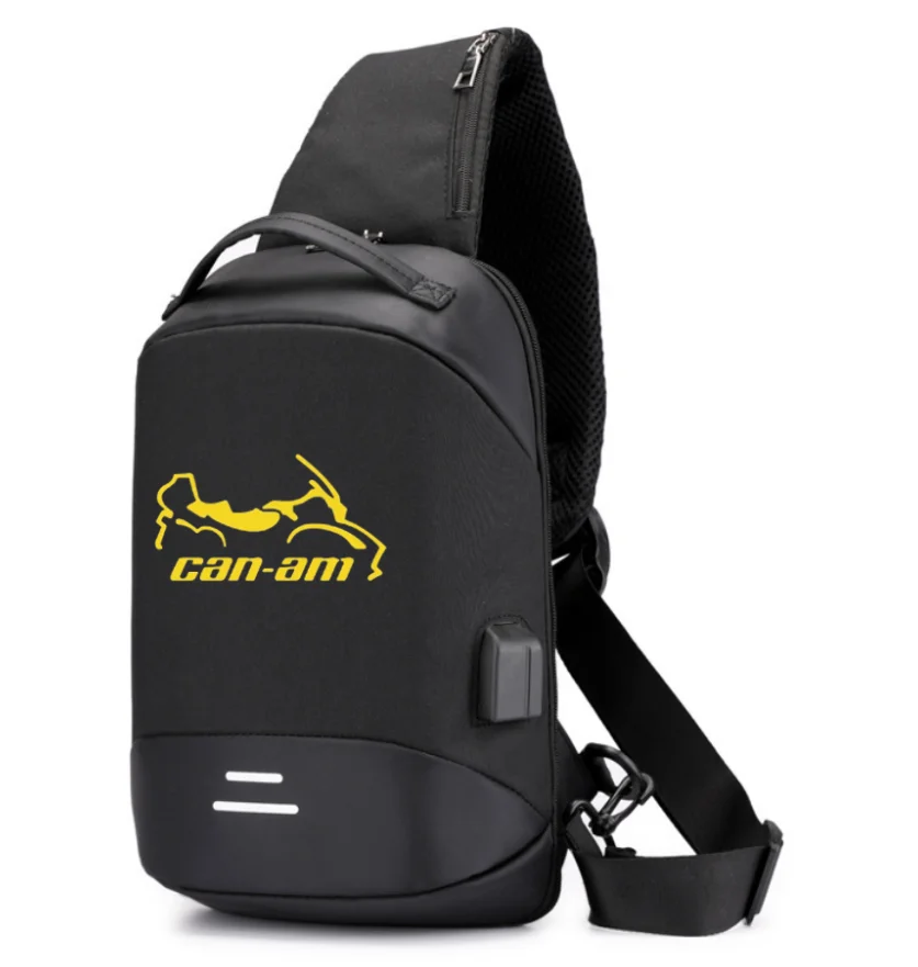 

2022 NEW Men Shoulder CAN-AM Icar logo Hiking Backpack Nylon Outdoor Camping Trekking Chest Sling Bag