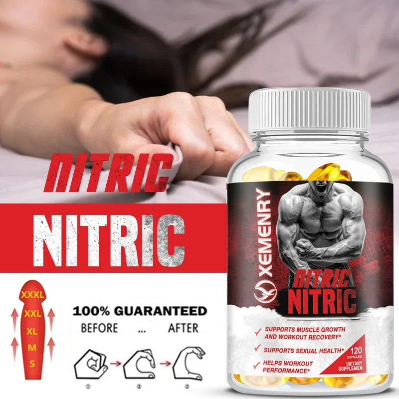 

L-Arginine Supplement - Nitric Oxide Capsules Promotes Muscle Growth, Blood Vessels, Endurance and Heart Support