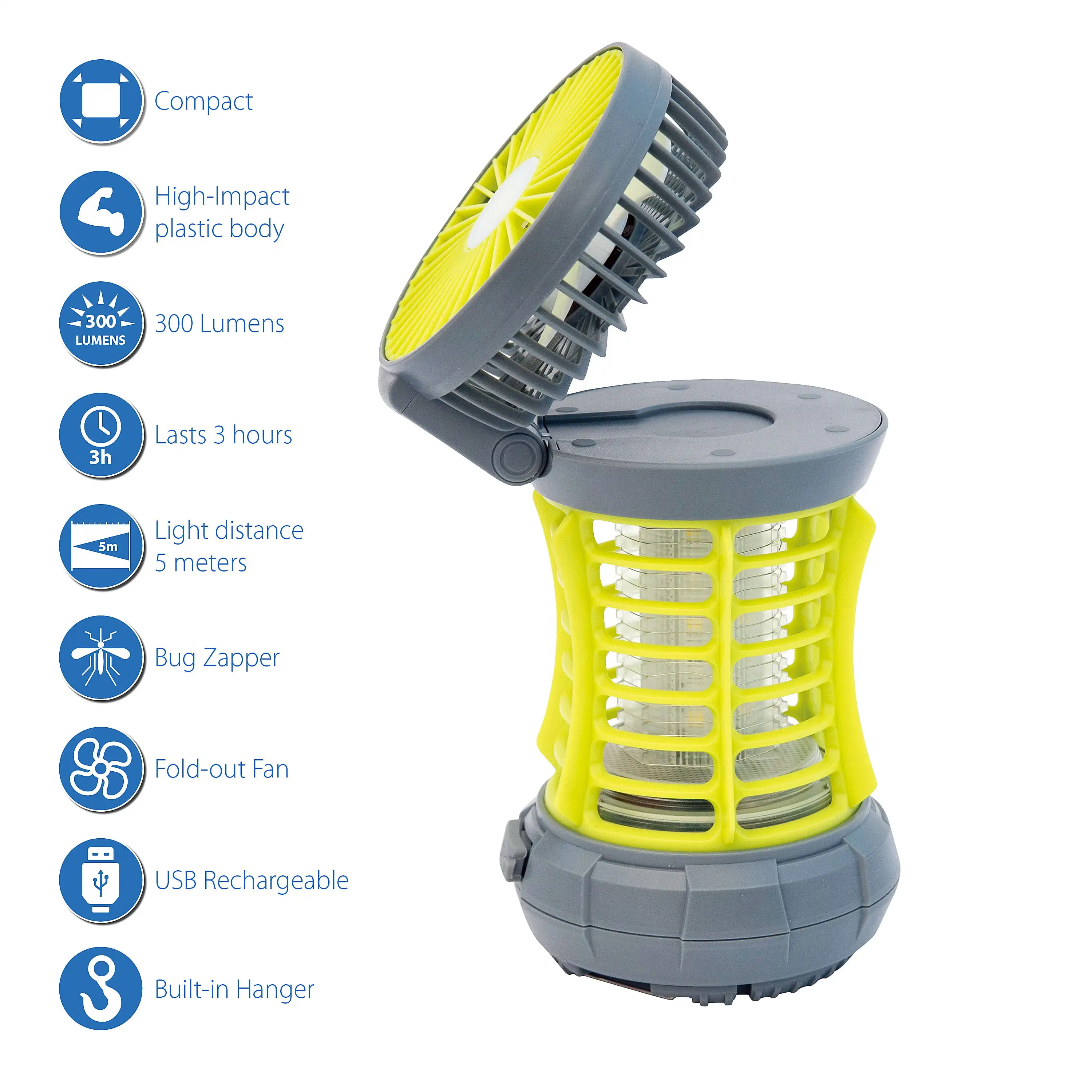

NEW , Yellow, 2-in-1 Fan & LED Light, Ourdoor Use, Electronic 5V, Rechargeable