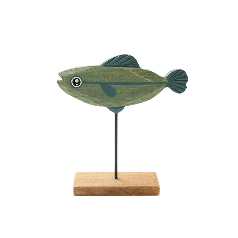 

Nordic Wood Fish Sculpture Animal Artistic Sculpture Living Room Office Home Decoration Handmade Crafts Holiday Gift Home Decor