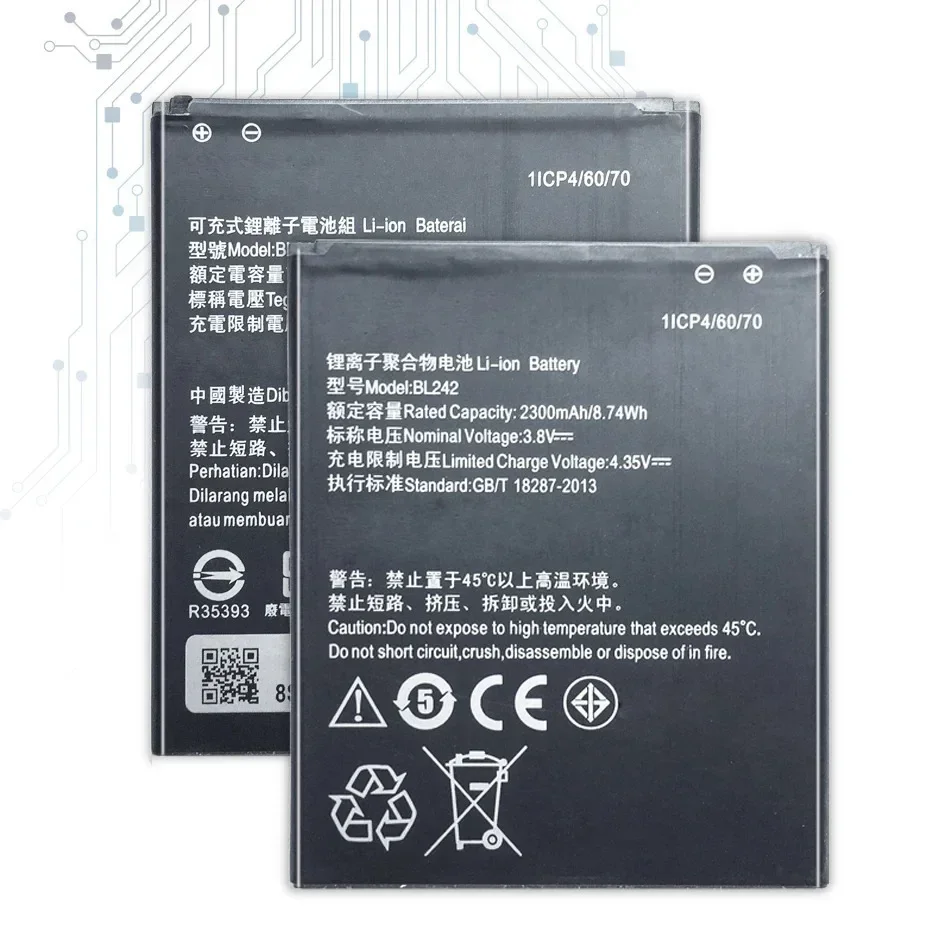 Аккумулятор BL 242 BL242 для Lenovo K3 K30-W K30-T A6000 A3860 A3580 A3900 A6010 Plus A6010plus перезаряжаемые