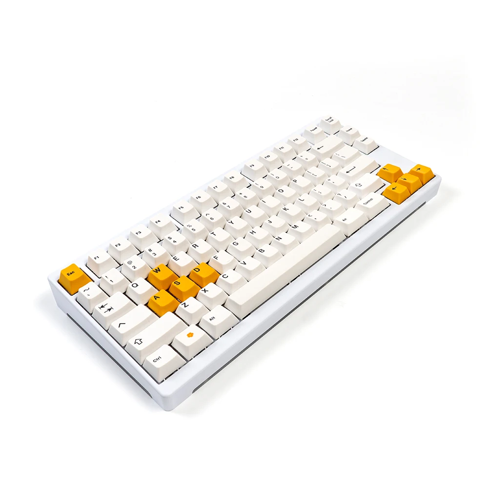 white pbt keycaps  cherry configuration file Suitable for gamers with mx switch mechanical keyboard images - 6