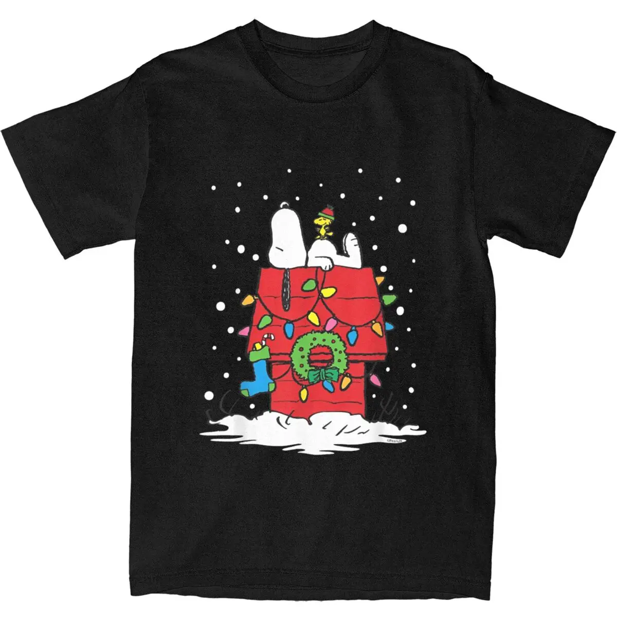 Футболка Peanuts Holiday Snoopy And Woodstock Stocking летние футболки в стиле ретро Y2K модная