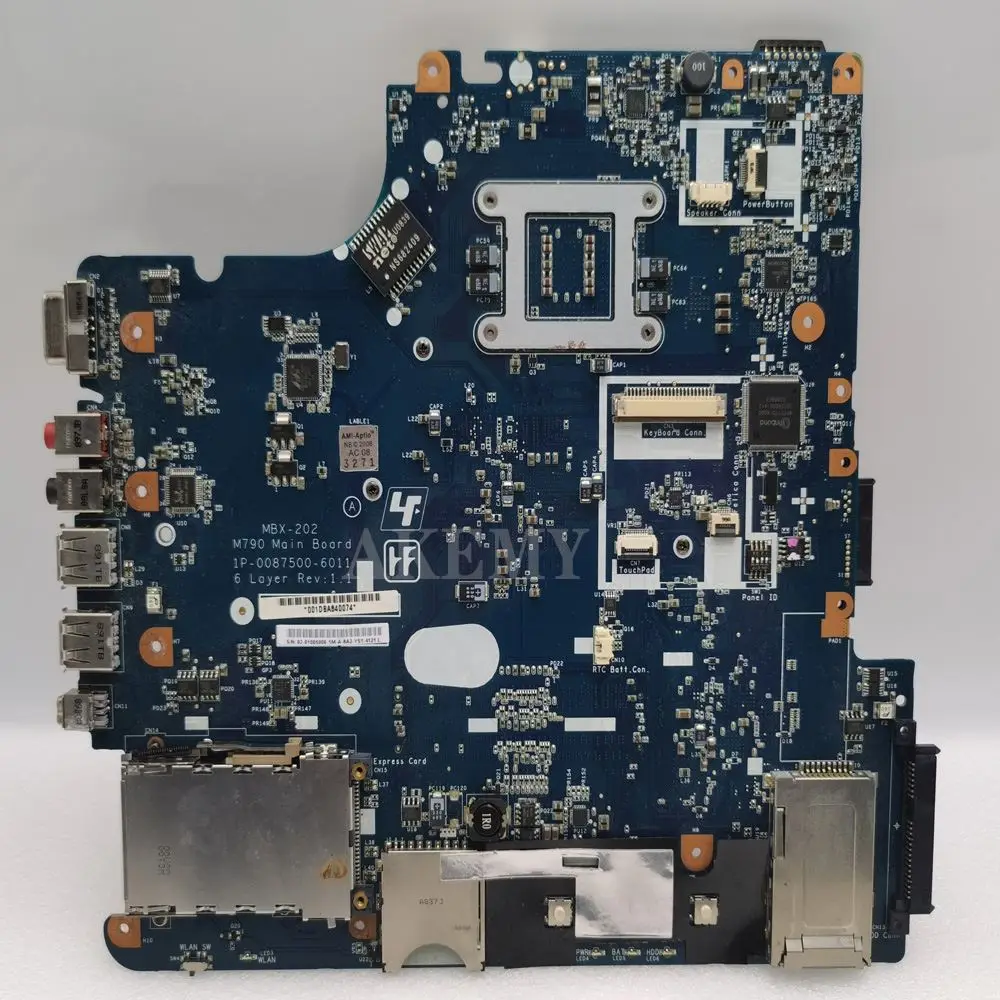 Материнская плата для ноутбука SONY Vaio VGN-NS Series A1599545A M790 1P-0087500-6011 DDR2 MBX-202
