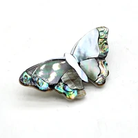 new style brooch pin natural shell butterfly shaped pendant brooch for women jewelry making necklace wedding accessory