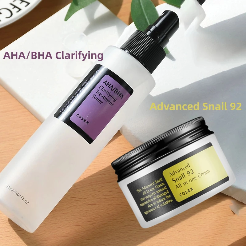 

COSRX Advanced Snail 92 All In One Cream AHA/BHA Clarifying Treatment Toner Facial Anti-aging Moisturizing Anti Wrinkle Skin